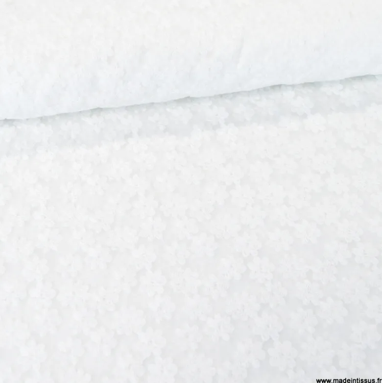Tulle brodé Izia - Blanc
