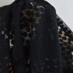 Tulle brodé Izia - Noir