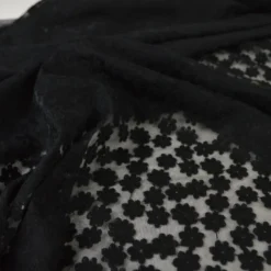 Tulle brodé Izia - Noir