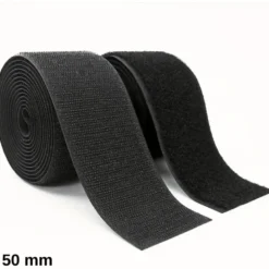 Velcro auto-agrippant 50 mm male + femelle Noir