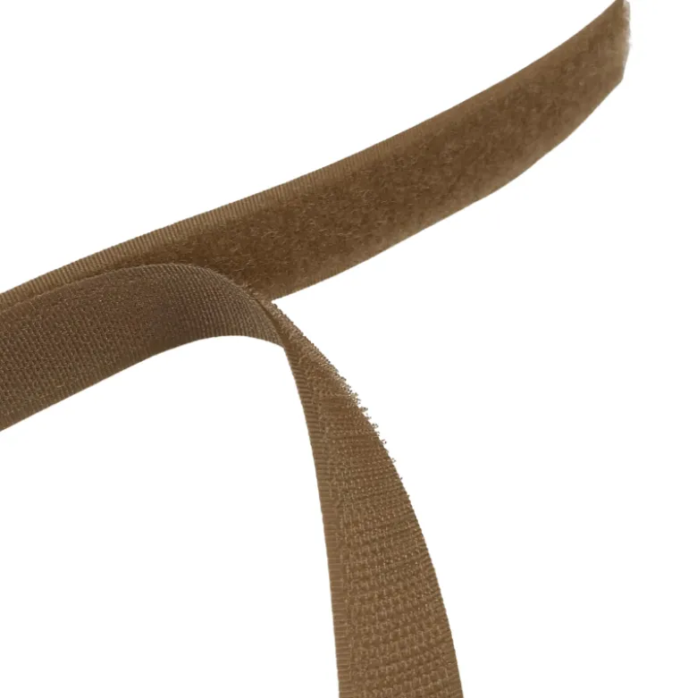 Velcro à coudre 20mm male + femelle Café