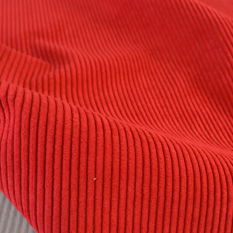 Velours grosses côtes d'ameublement Huggy - Tomate