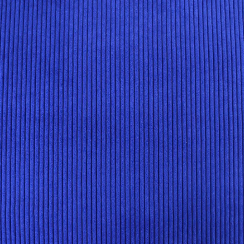 Velours grosses côtes d'ameublement Huggy - Bleu roi