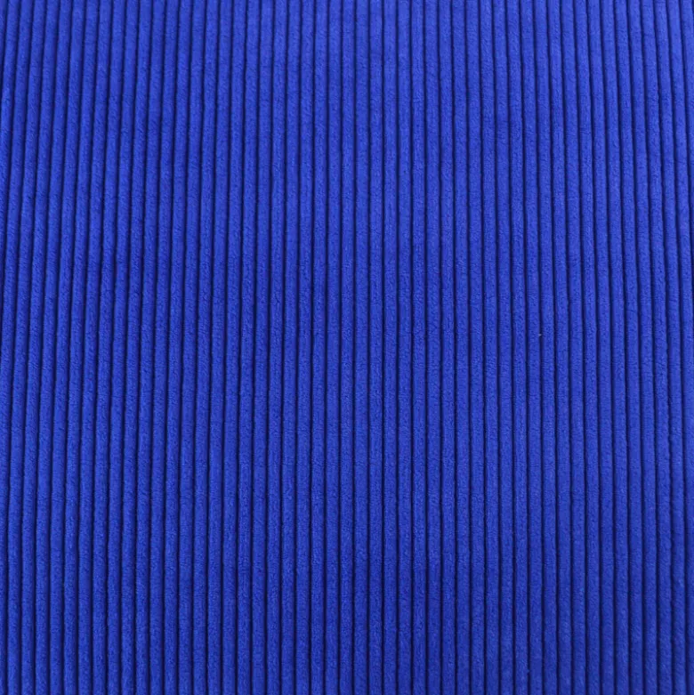 Velours grosses côtes d'ameublement Huggy - Bleu roi