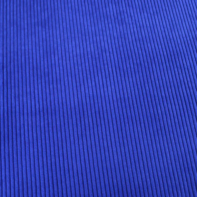 Velours grosses côtes d'ameublement Huggy - Bleu roi