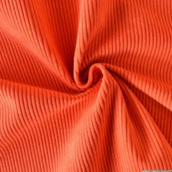 Velours grosses côtes d'ameublement Huggy - Orange Spicy