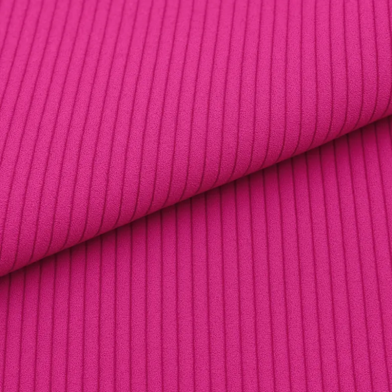 Velours grosses côtes d'ameublement Huggy - Fuchsia