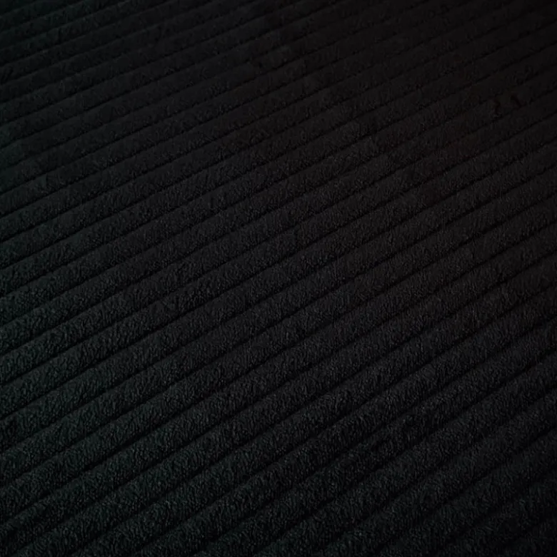 Velours grosses côtes d'ameublement Futé - Noir