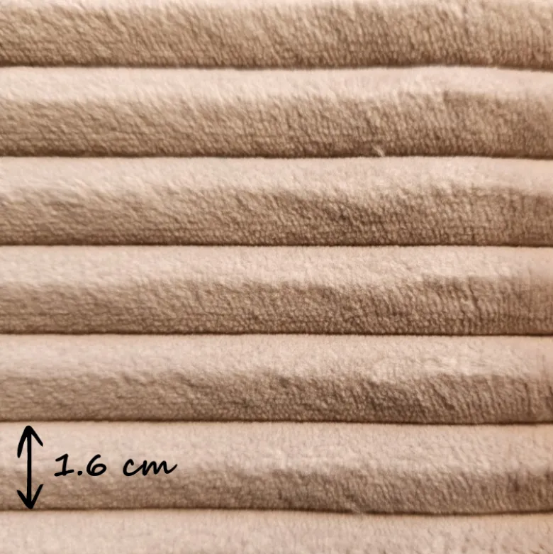 Velours grosses côtes XL d'ameublement Hannibal - Beige