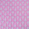 Voile de coton matelassée motif fleurs jaunes et roses