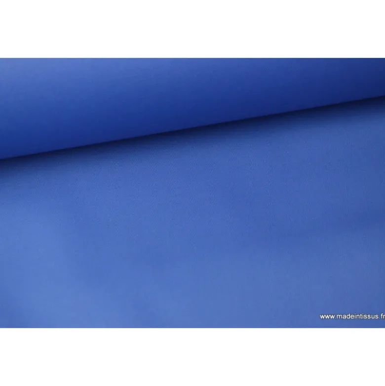 Véritable tissu gabardine Enduit bleu jean