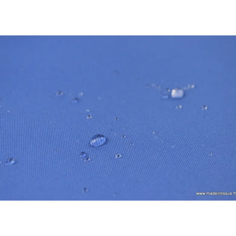Véritable tissu gabardine Enduit bleu jean