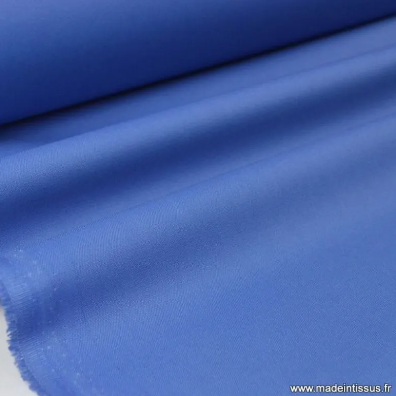 Véritable tissu gabardine Enduit bleu jean