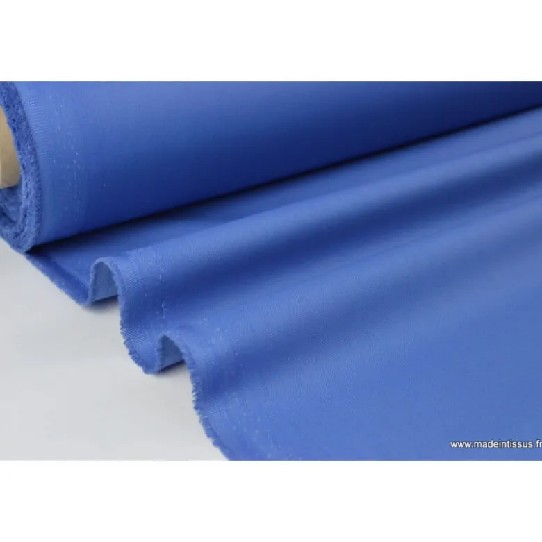 Véritable tissu gabardine Enduit bleu jean