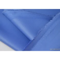 Véritable tissu gabardine Enduit bleu jean